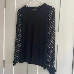Long-Sleeve Polka Dot Blouse